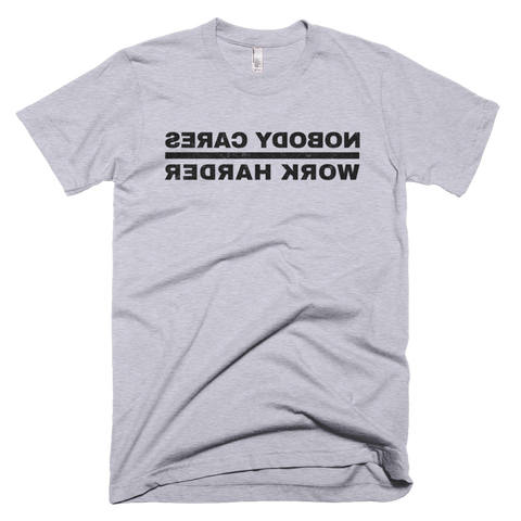 Nobody Cares Short-Sleeve T-Shirt, Bkwrds, Light - Shirt - Hoplite-Outfitters - Training, Racing and Recovery Gear
